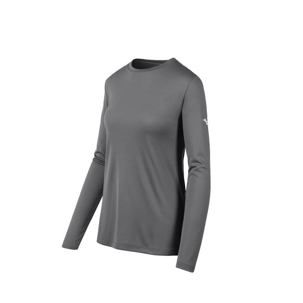 Mizuno Long Sleeve - Bayan Tişört - Gri Türkiye (VWDBPL-706)